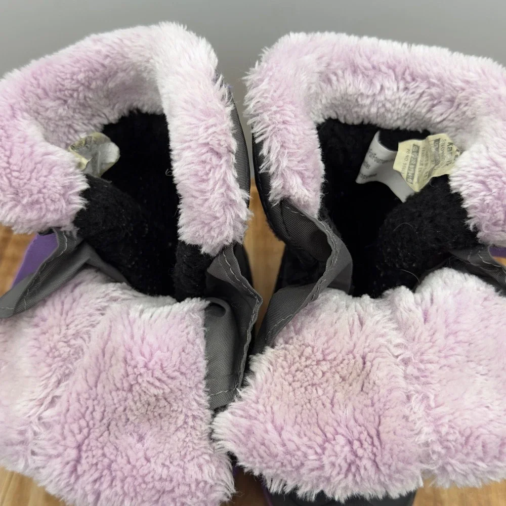 Kamik Snowbug F2 Boots Gray Purple Winter Snow Toddler Size 10 Waterproof